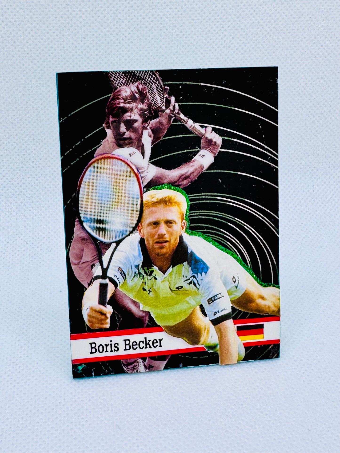 Art trading card (“Boom, Boom!” Boris Becker 1/1) Tennis Grand Slam