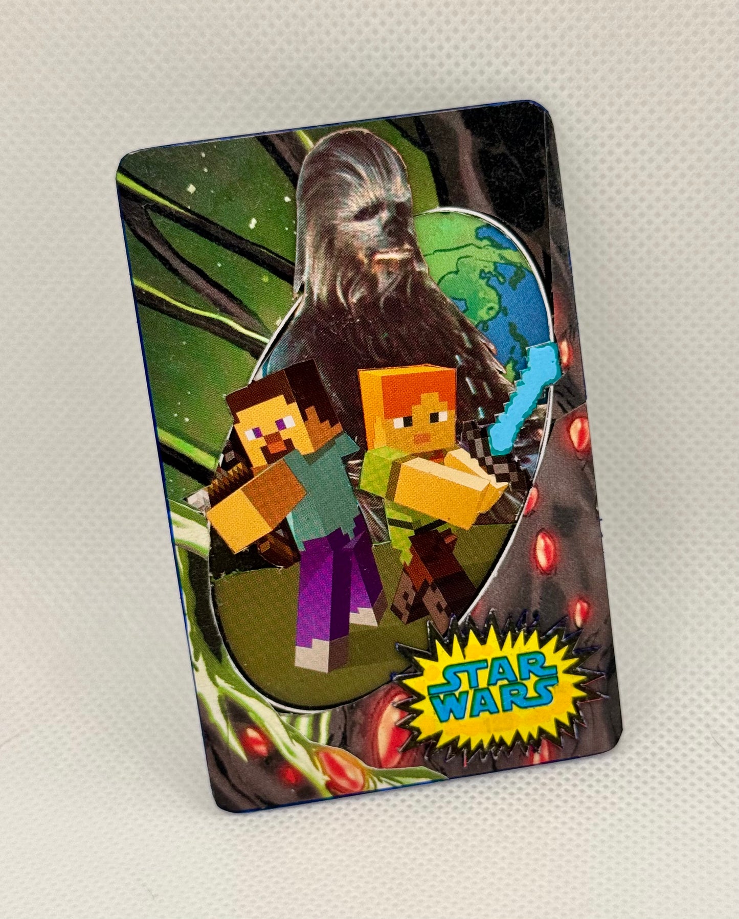 Art trading card (“The Last Stand” Star Wars/Minecraft 1/1)