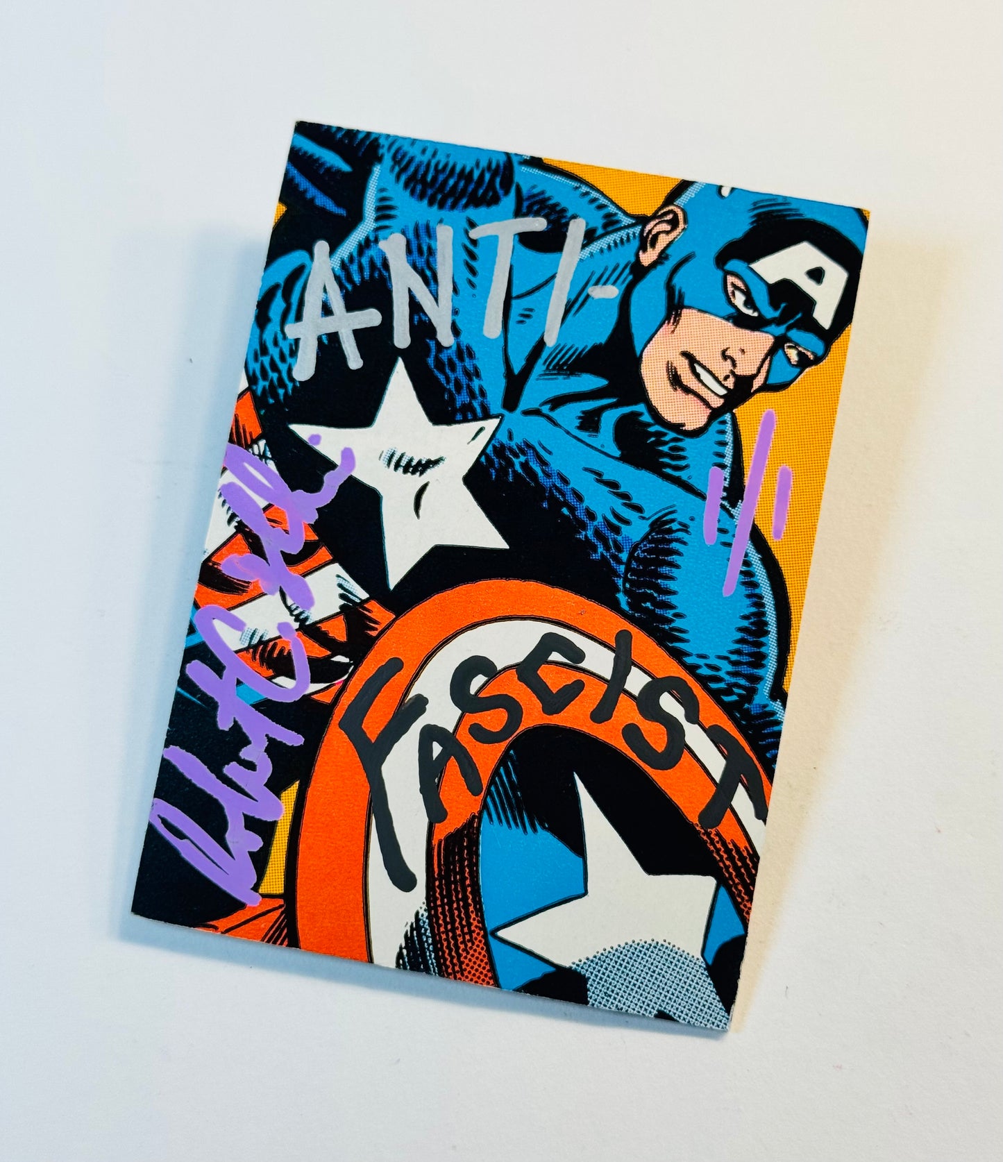 Art trading card (“Anti-Fascist” Captain America 1/1 MCU Marvel)