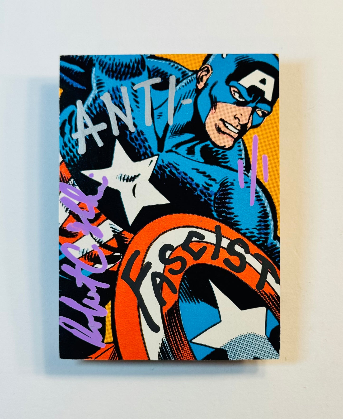 Art trading card (“Anti-Fascist” Captain America 1/1 MCU Marvel)