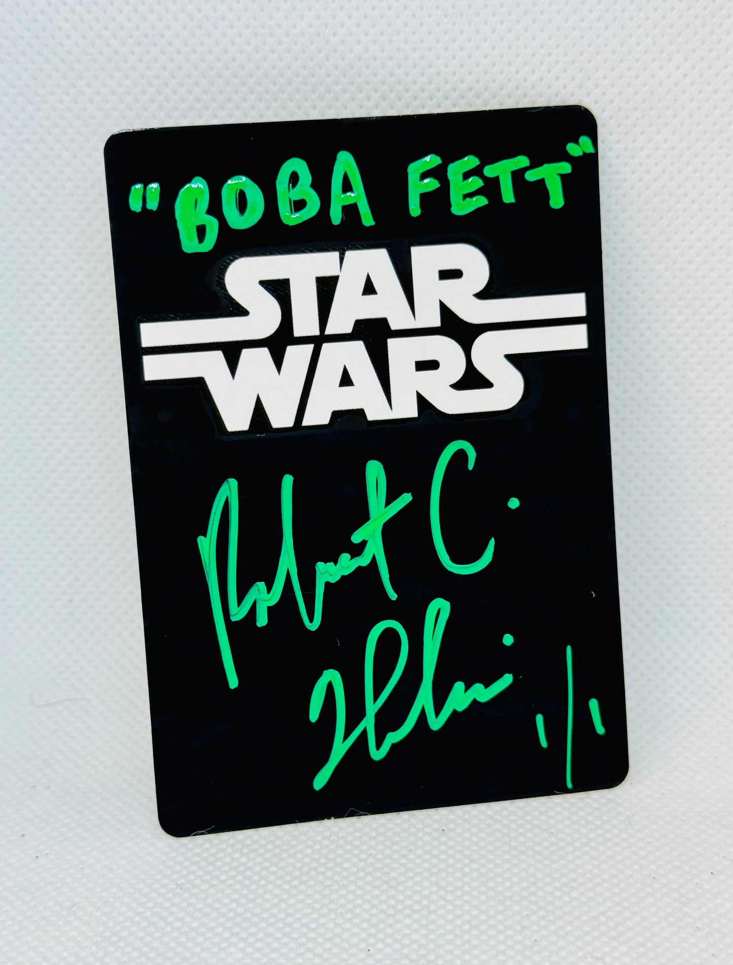 Art trading card (“Star Wars/Painted: Boba Fett” Boba Fett Action Figure Edition 1/1 Star Wars Hasbro)