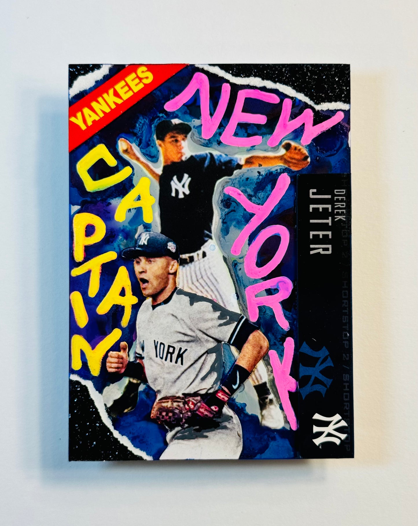 Art trading card (“Captain” Derek Jeter 1/1) New York Yankees MLB Baseball