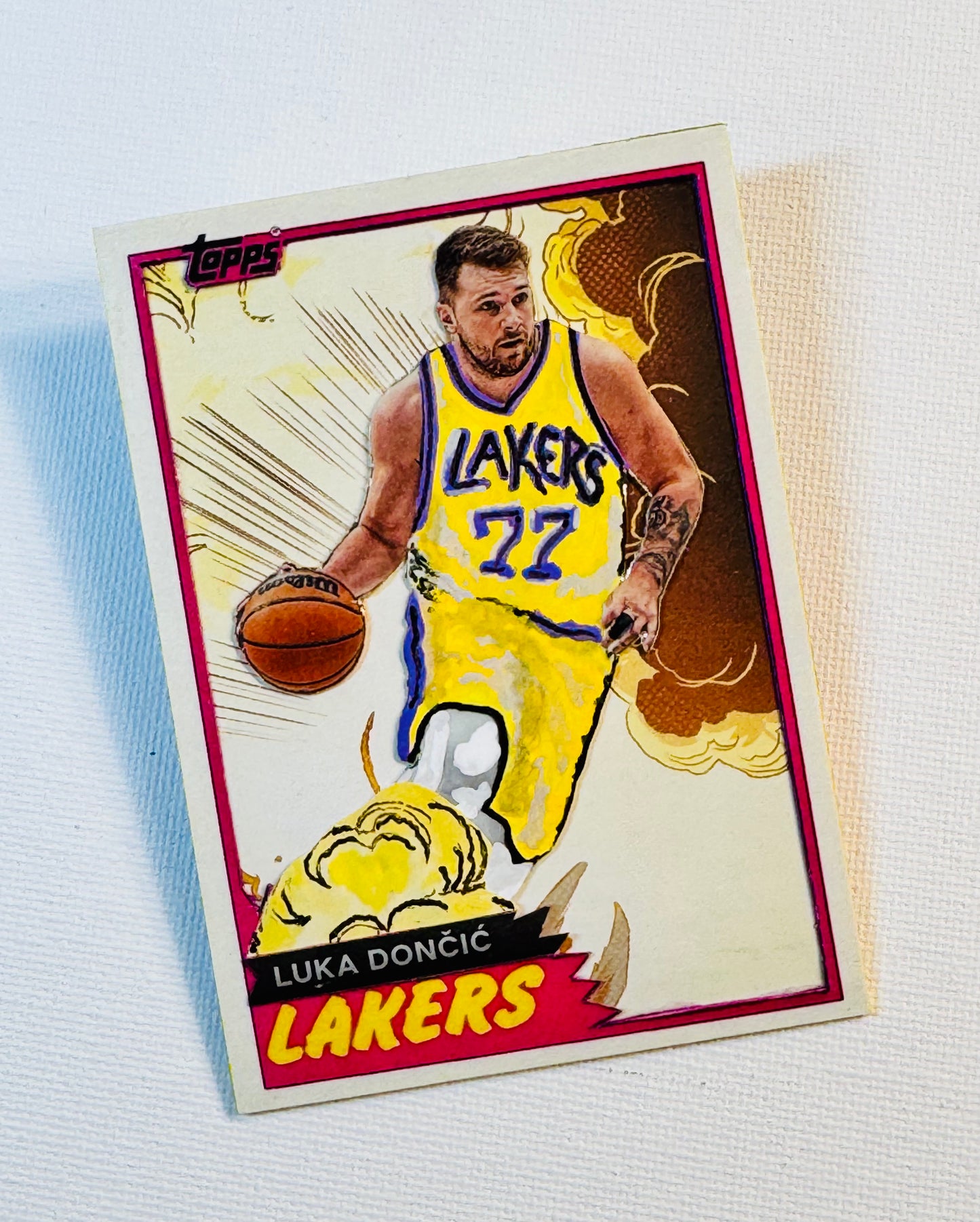 Art trading card (“LA Luka” Luka Doncic LAL 1/1 NBA Basketball Los Angeles Lakers)