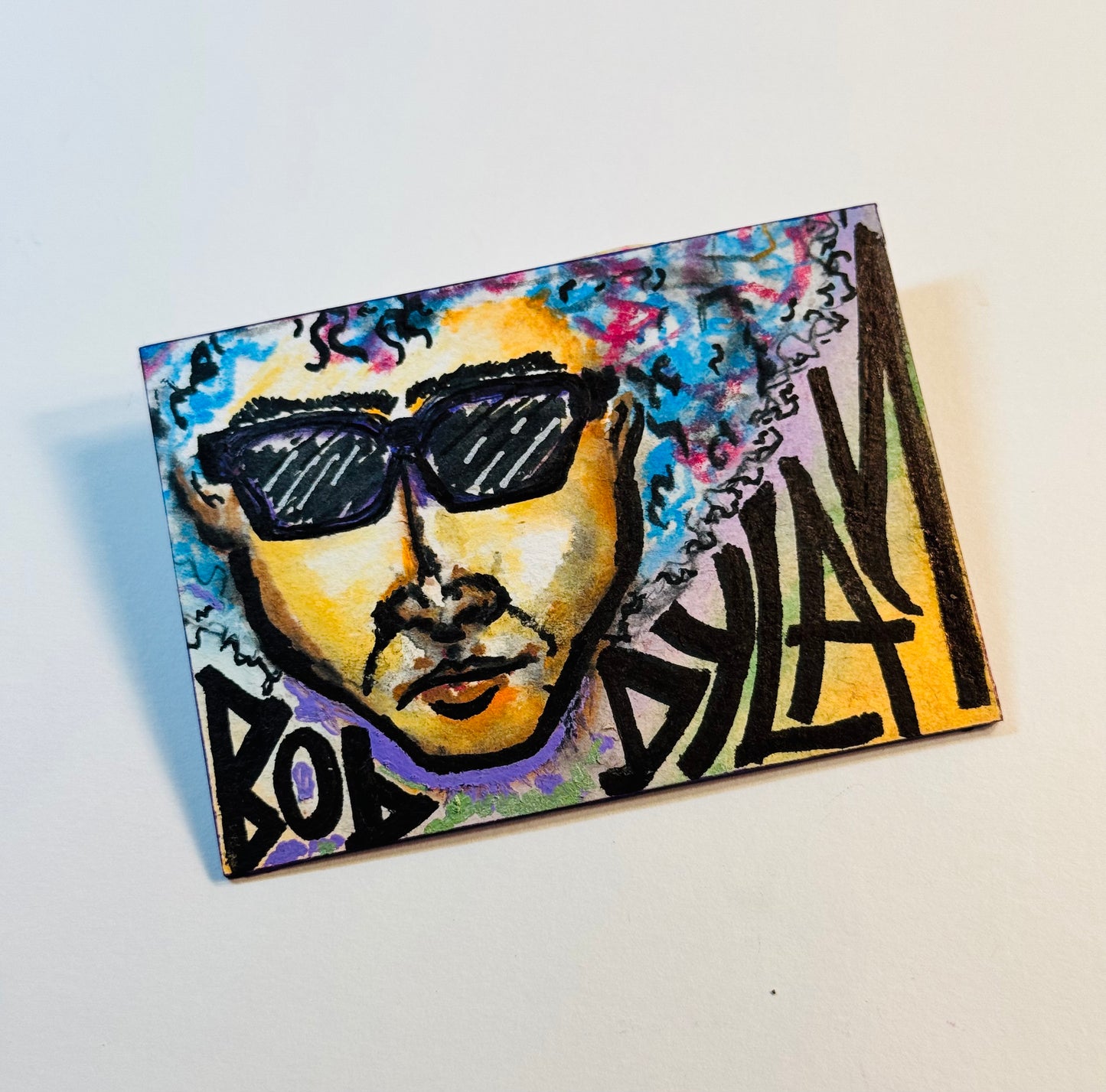Art trading card (“…A New World” Bob Dylan 1965 1/1 Music)