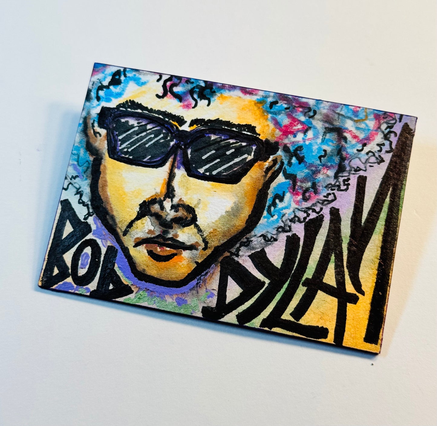 Art trading card (“…A New World” Bob Dylan 1965 1/1 Music)