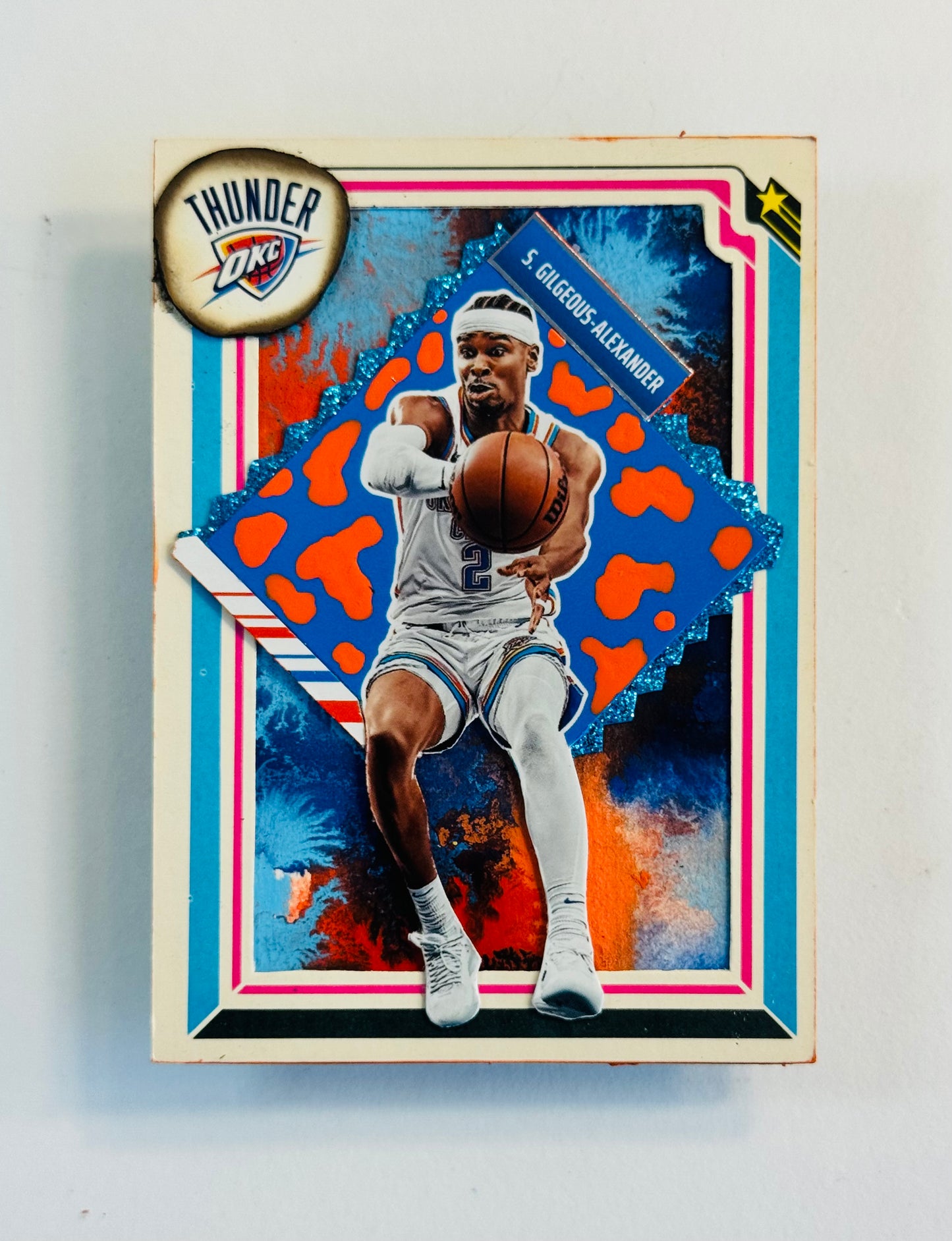 Art trading card (“Hoop Dreams” SGA 1/1) Oklahoma City Thunder NBA