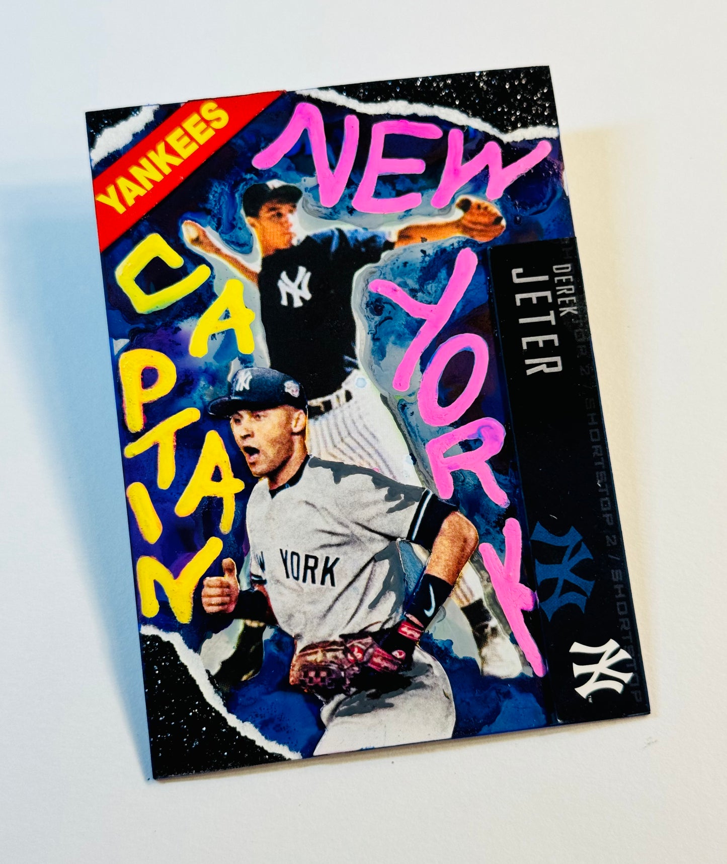 Art trading card (“Captain” Derek Jeter 1/1) New York Yankees MLB Baseball