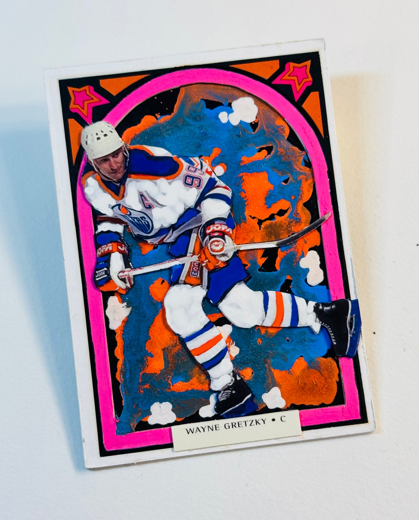 Art trading card (“Gretzky” Wayne Gretzky 1/1 NHL Edmonton Oilers)