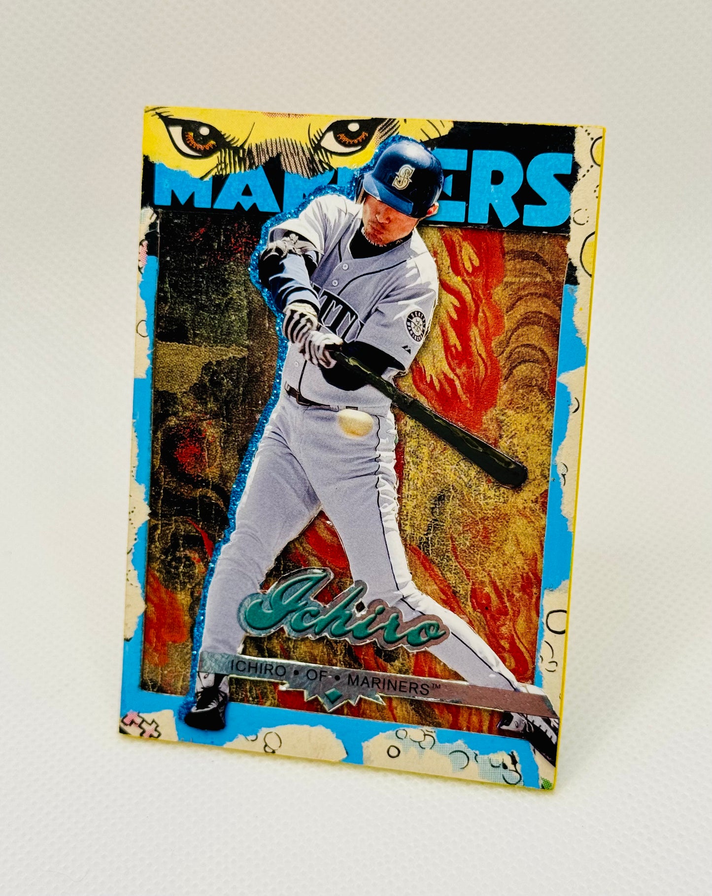 Art trading card (“Singular Intentions” Suzuki Ichiro 1/1) Seattle Mariners MLB
