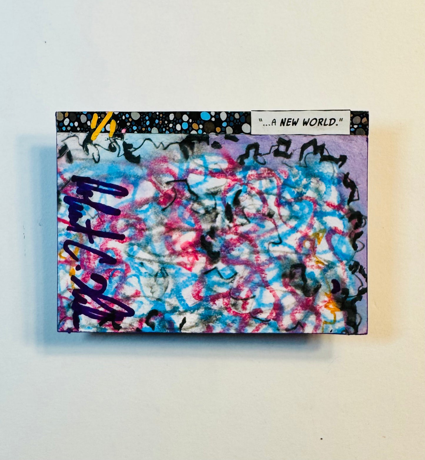 Art trading card (“…A New World” Bob Dylan 1965 1/1 Music)