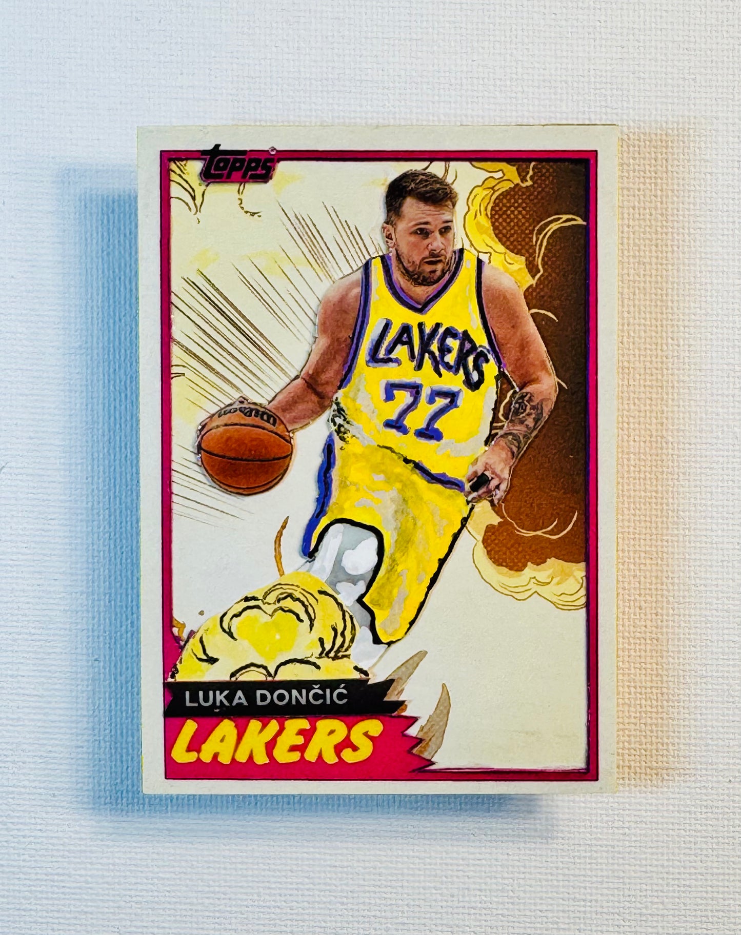 Art trading card (“LA Luka” Luka Doncic LAL 1/1 NBA Basketball Los Angeles Lakers)