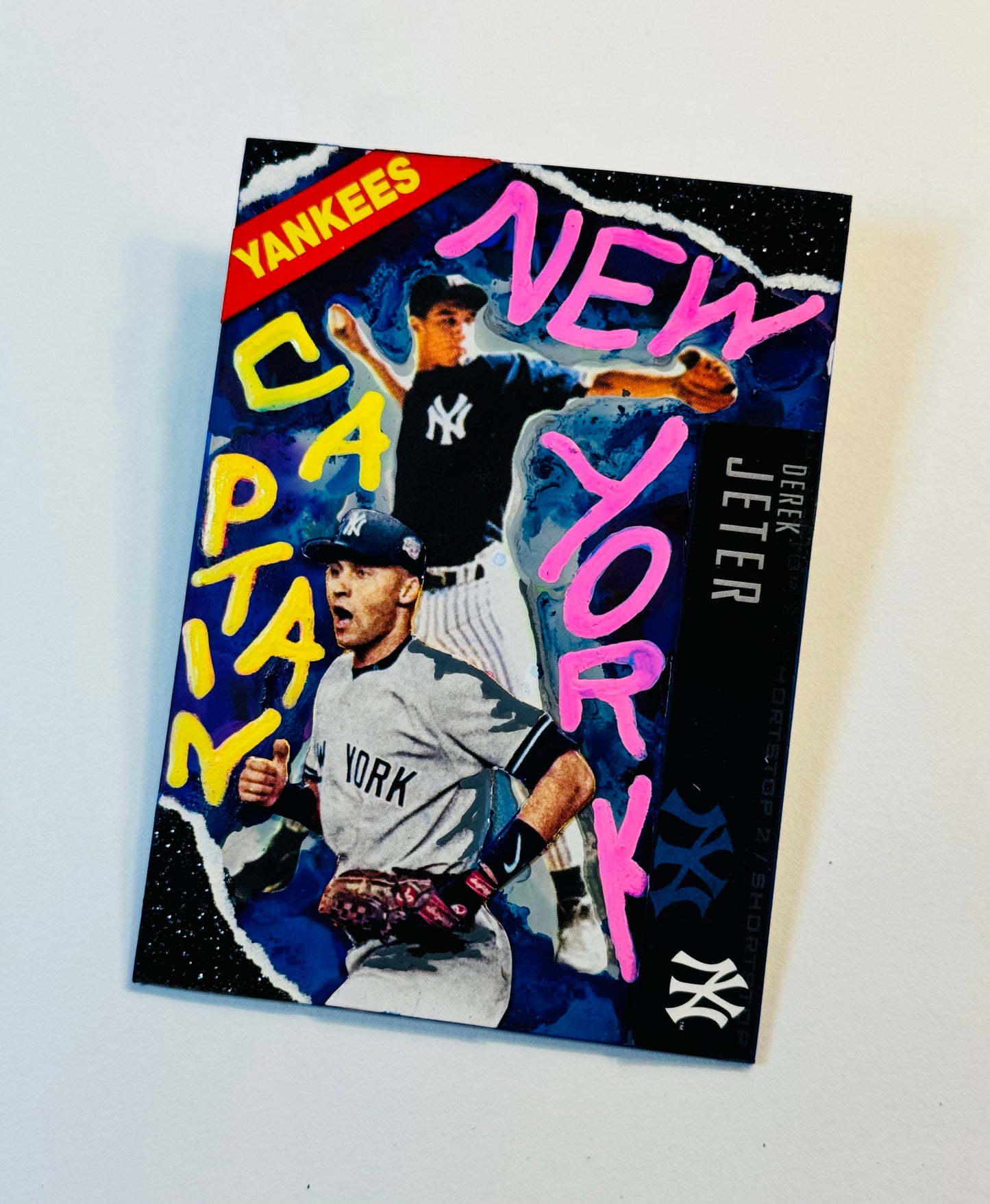 Art trading card (“Captain” Derek Jeter 1/1) New York Yankees MLB Baseball