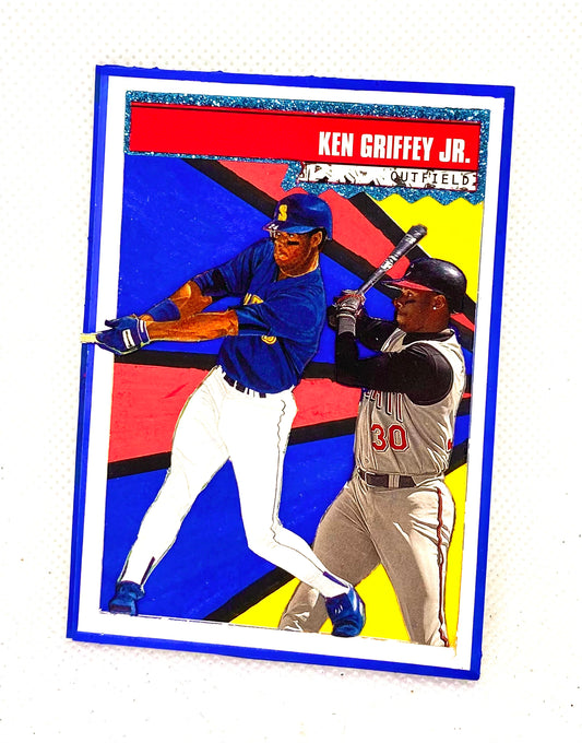 Art trading card (“Junior Stages” Ken Griffey Jr. 1/1 Seattle Mariners Cincinnati Reds MLB)