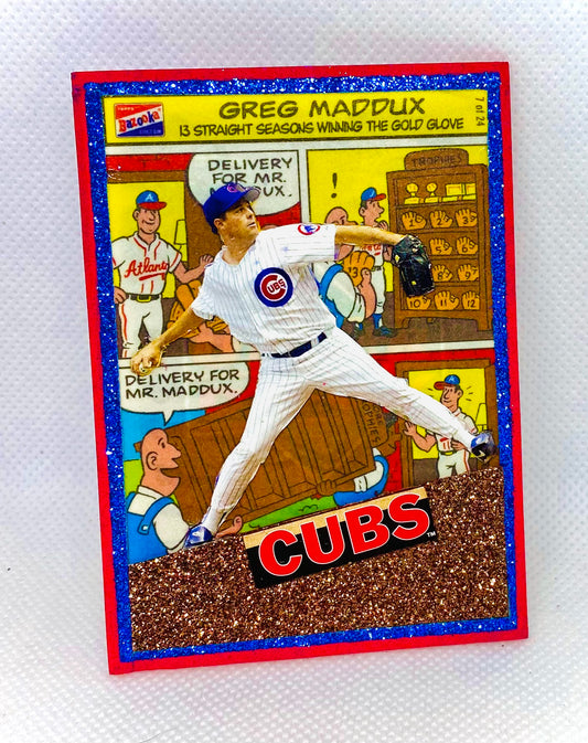 Art trading card (“Maddux” Greg Maddux 1/1 Chicago Cubs MLB)