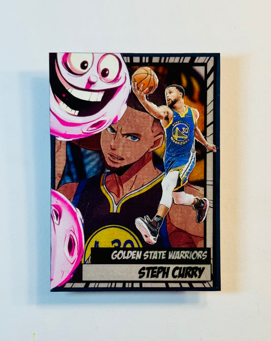 Art trading card (“Golden Eye” Steph Curry 1/1 Golden State Warriors NBA)