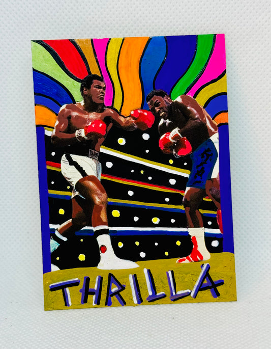 Art trading card (“Thrilla” Muhammad Ali-Joe Frazier III 1/1 Boxing WBC WBA WBF Heavyweight)