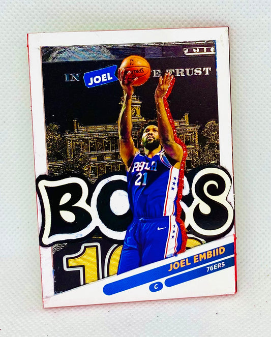 Art trading card (Joel Embiid “Boss” Philadelphia 76ers 1/1)