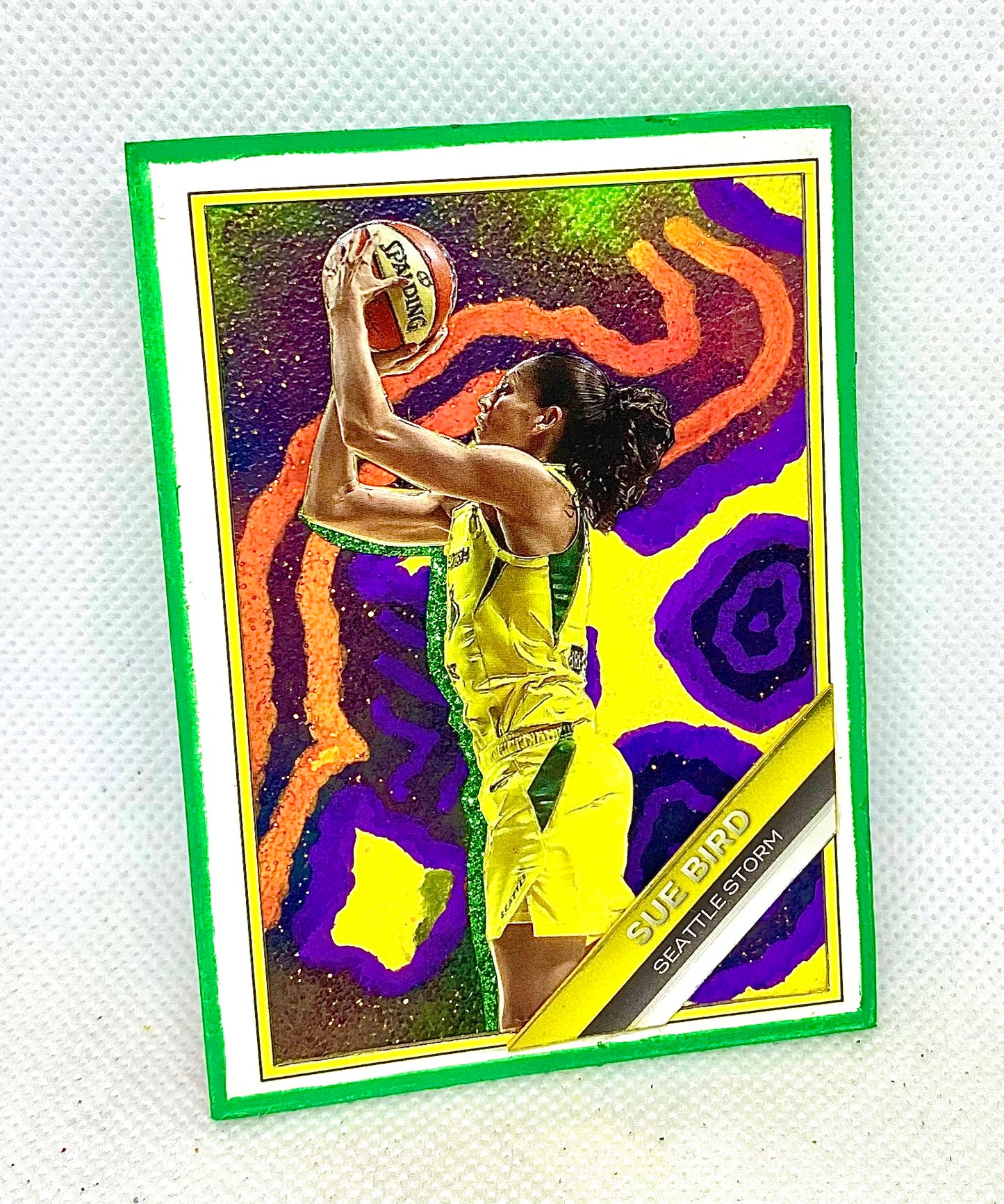 Art trading card (Sue Bird “Bird On a Wire” Seattle Storm 1/1 WNBA)