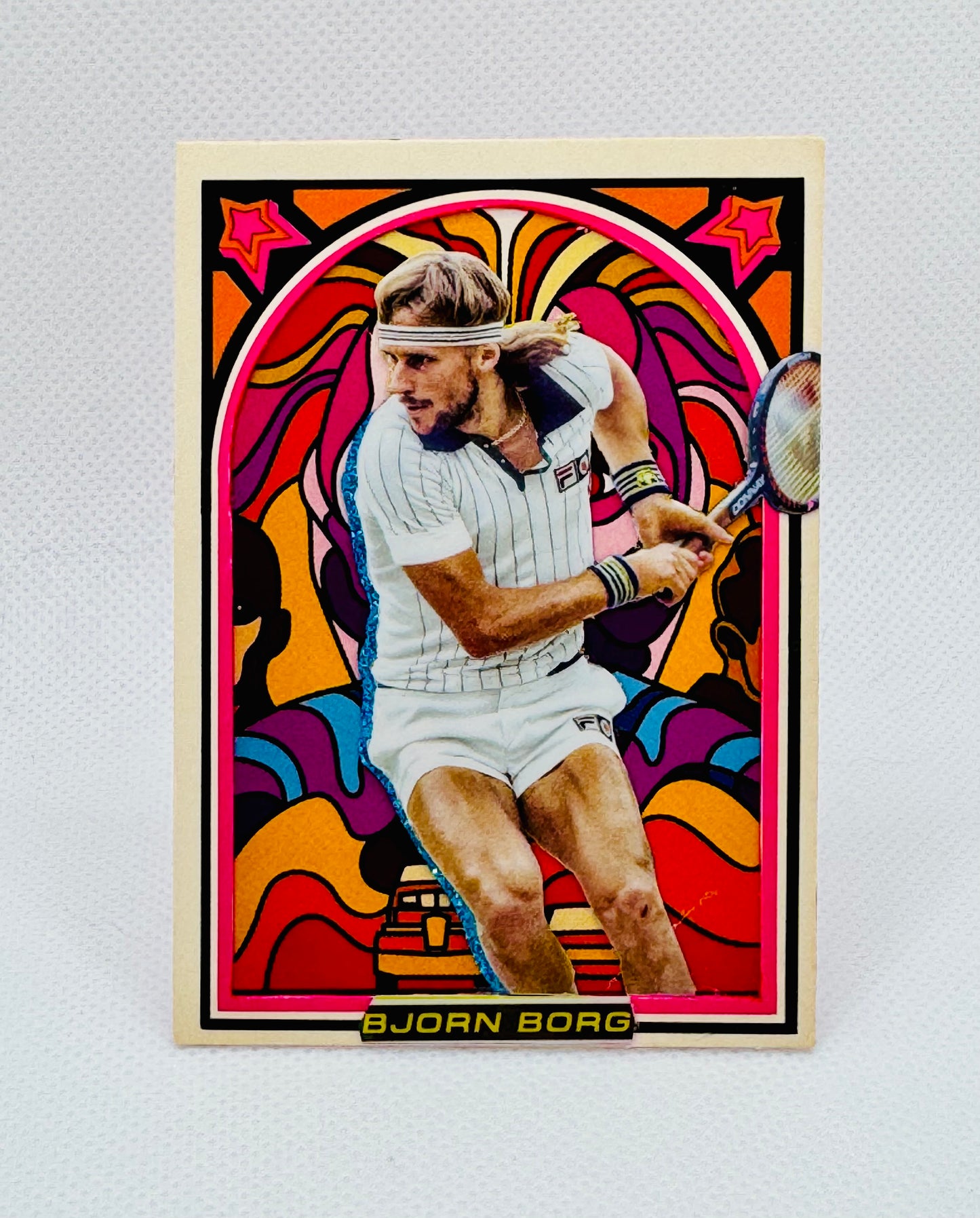 Art trading card (“Born Borg” Bjorn Borg 1/1) Tennis Grand Slam