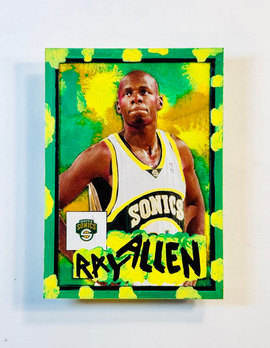 Art trading card (“Super Sonic” Ray Allen 1/1 Seattle SuperSonics NBA)
