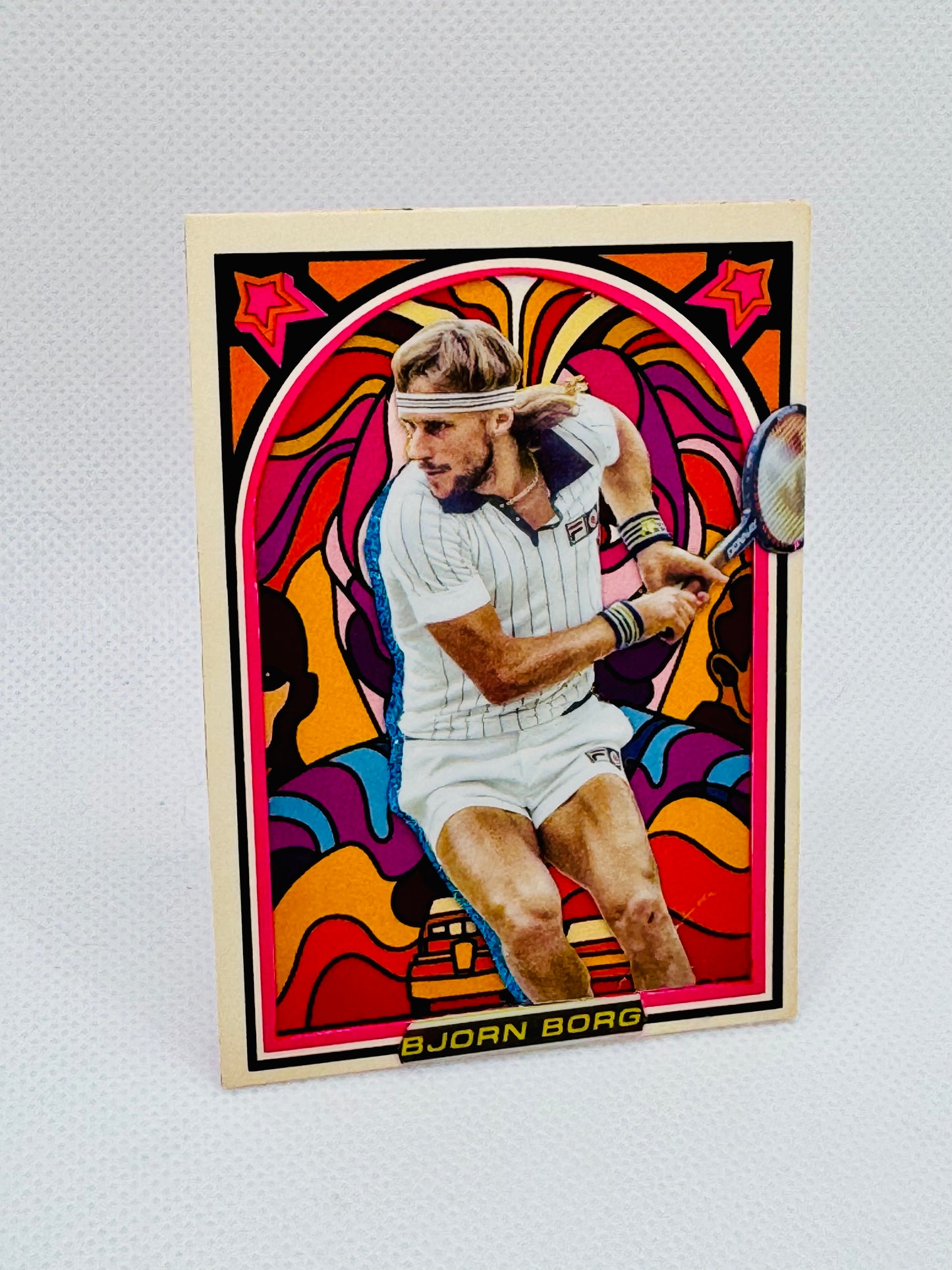Art trading card (“Born Borg” Bjorn Borg 1/1) Tennis Grand Slam