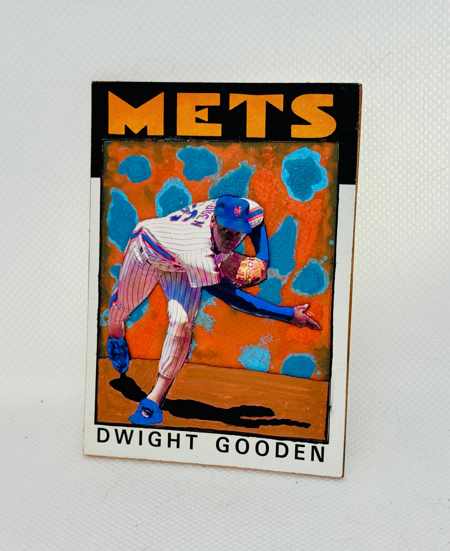 Art trading card (“K-Club” Dwight Gooden 1/1 New York Mets MLB Baseball)