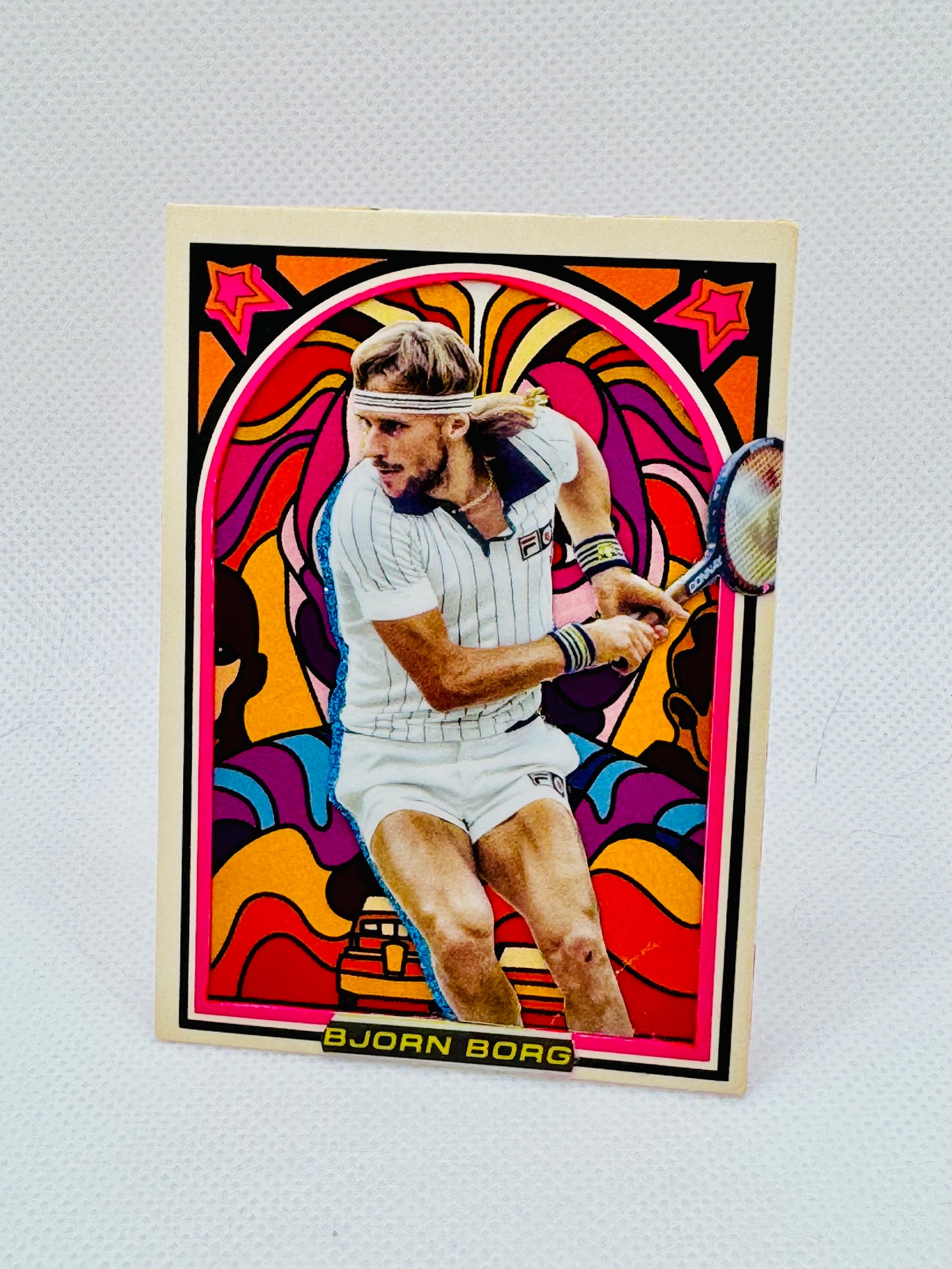Art trading card (“Born Borg” Bjorn Borg 1/1) Tennis Grand Slam