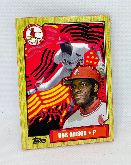 Art trading card (Bob Gibson “Determination” St. Louis Cardinals 1/1)