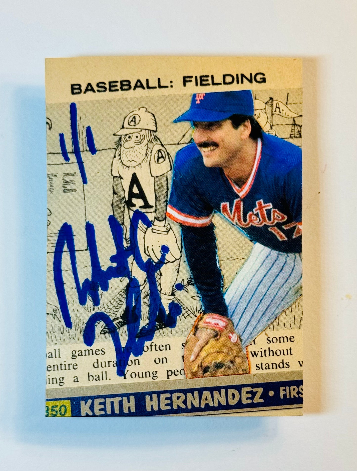 Art trading card (“Nice Game Pretty Boy” Keith Hernandez New York Mets MLB 1/1)