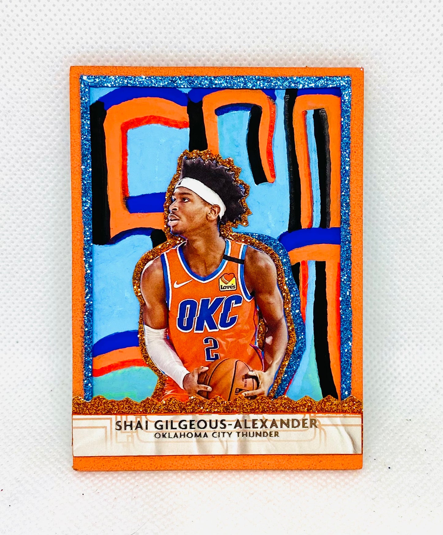 Art trading card (“SGA” Shai Gilgeous-Alexander 1/1 Oklahoma City Thunder NBA)