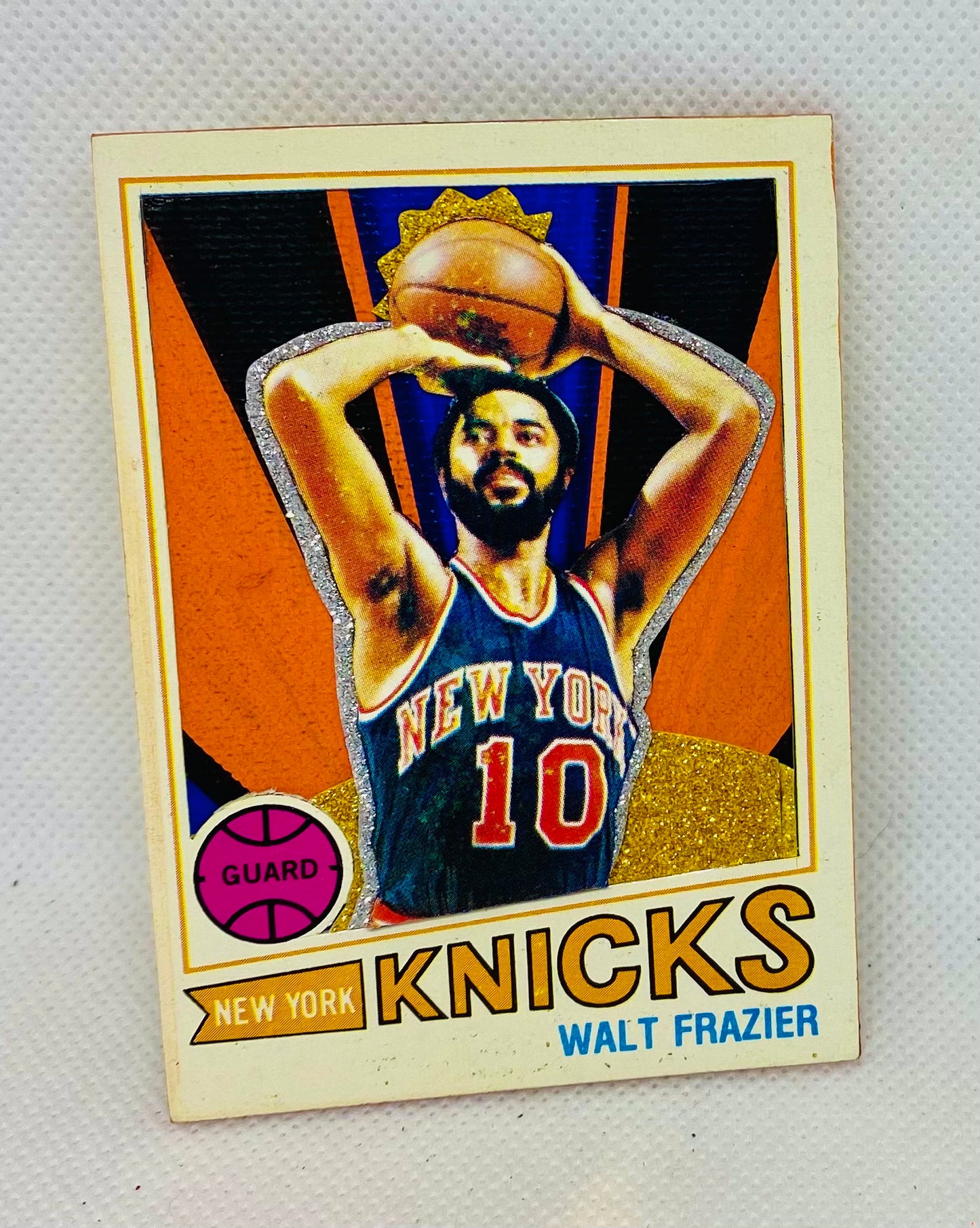 Art trading card (Walt Frazier “On Broadway” New York Knicks 1/1)