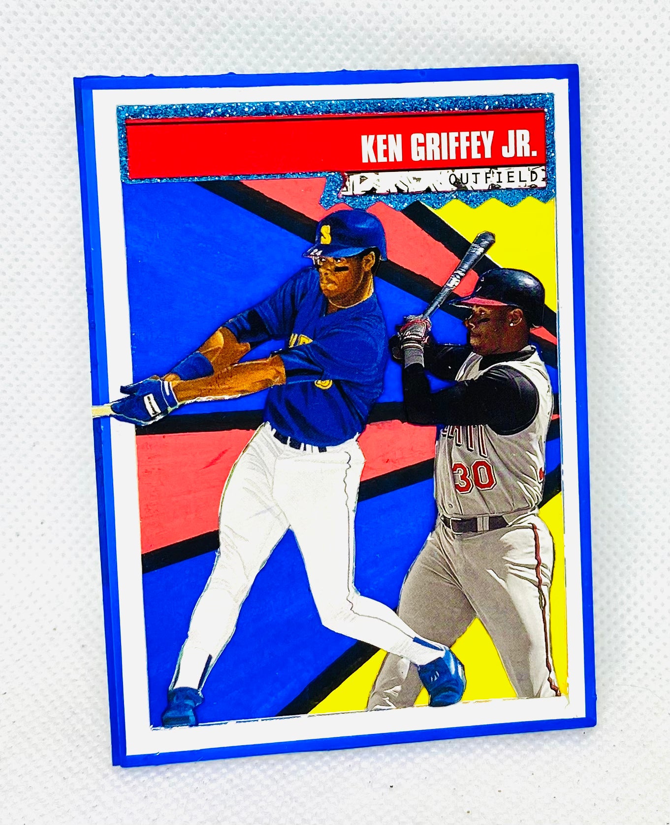 Art trading card (“Junior Stages” Ken Griffey Jr. 1/1 Seattle Mariners Cincinnati Reds MLB)