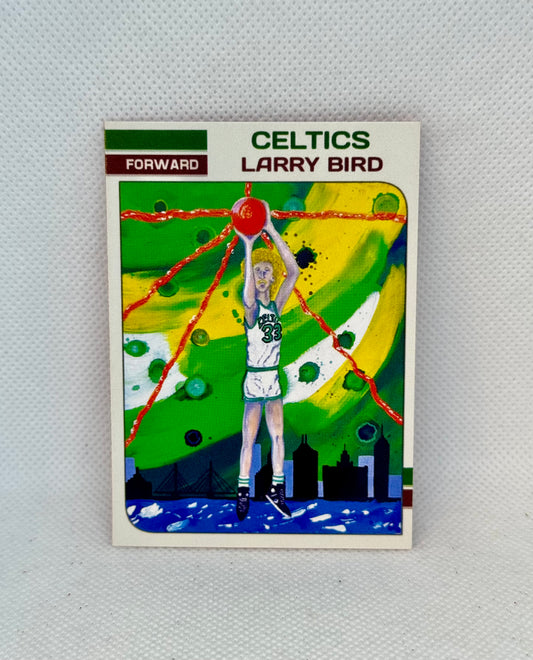 Art trading card (Larry Bird Boston Celtics)