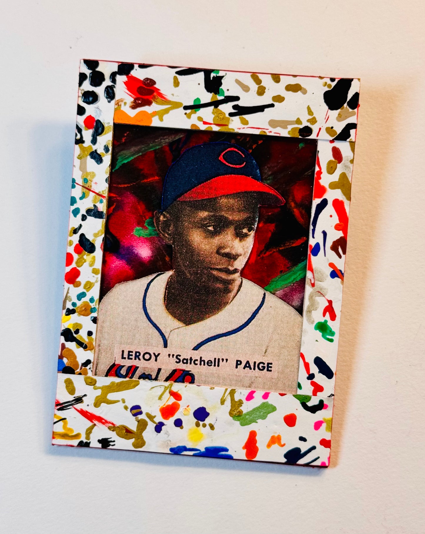 Art trading card (“Satchel” Satchel Paige Cleveland 1/1 Negro Leagues MLB)