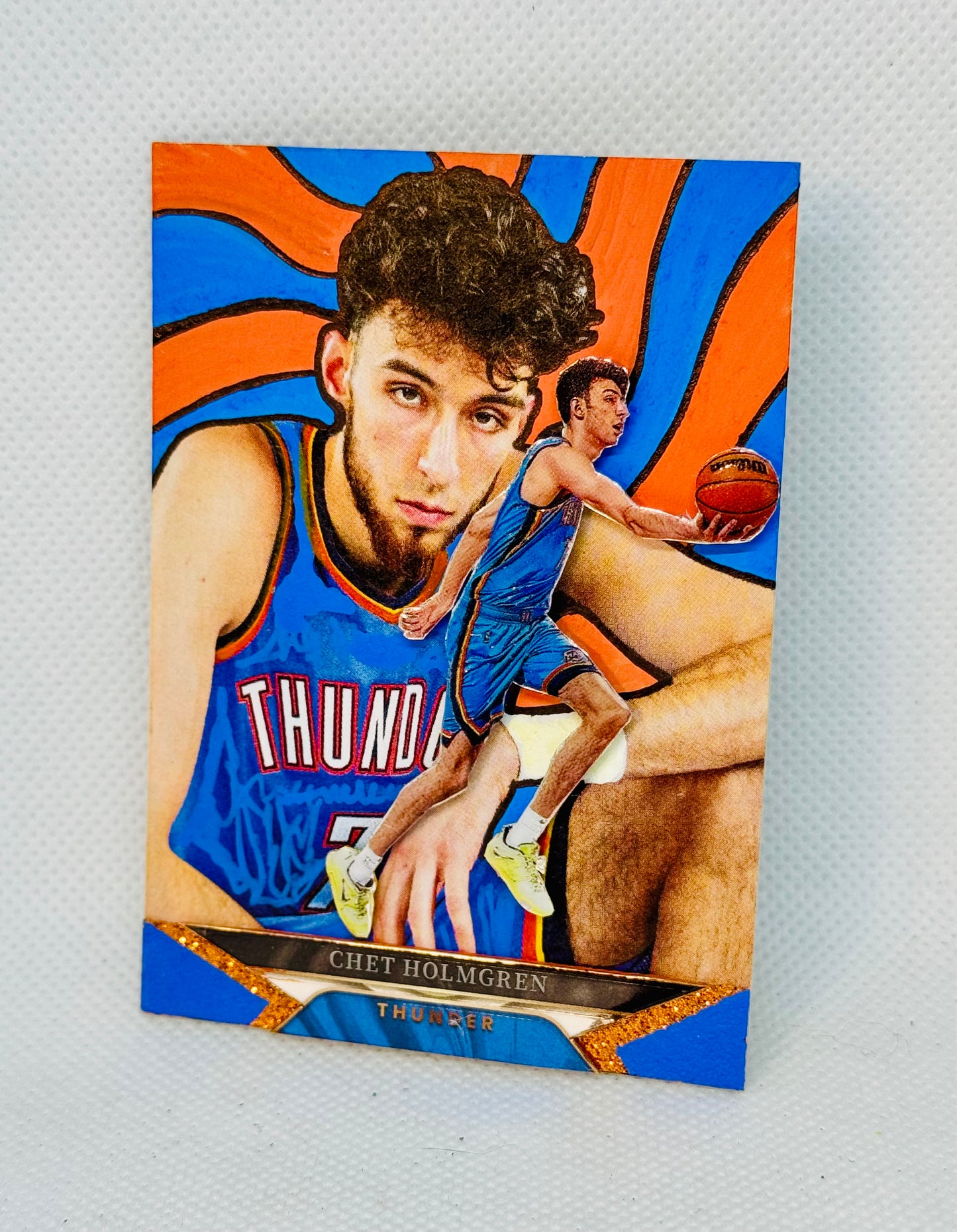 Art trading card (“To The World. It’s Time.” Chet Holmgren 1/1 Oklahoma City Thunder NBA)