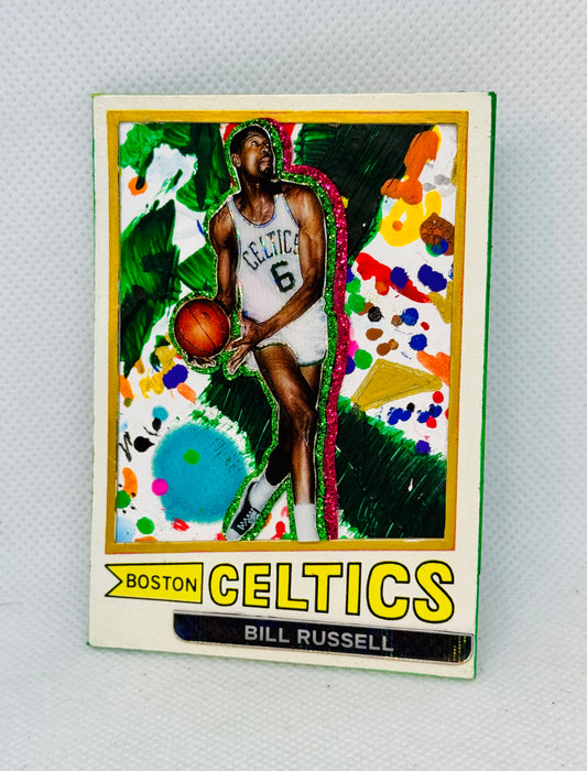 Art trading card (Bill Russell “Russ” 1/1 Boston Celtics NBA)