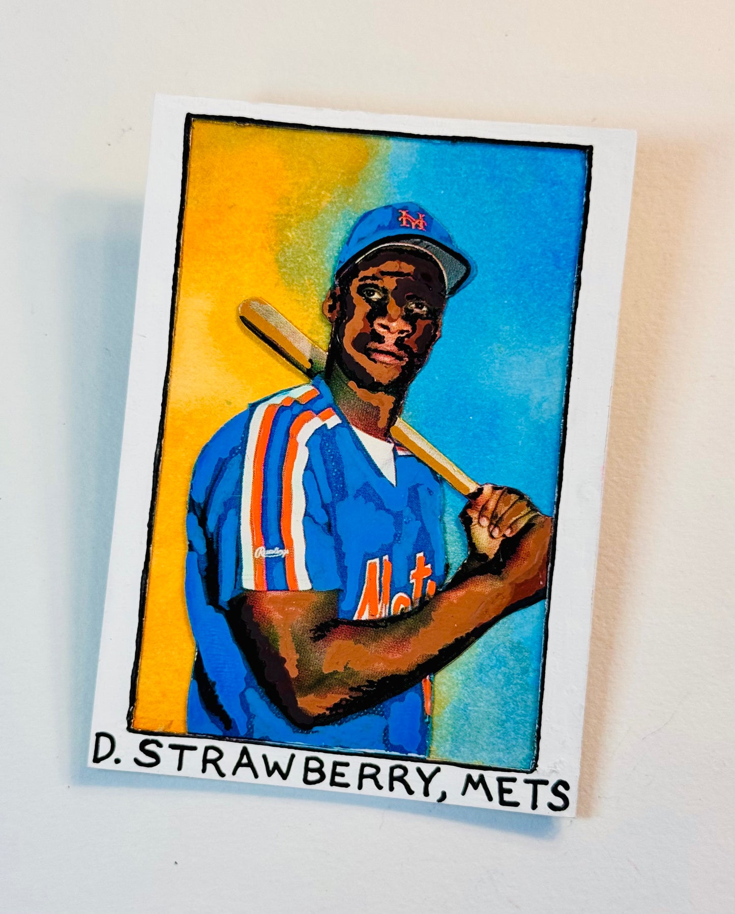 Art trading card (“Strawberry” Darryl Strawberry T206/SSA Edition 1/1 MLB New York Mets)