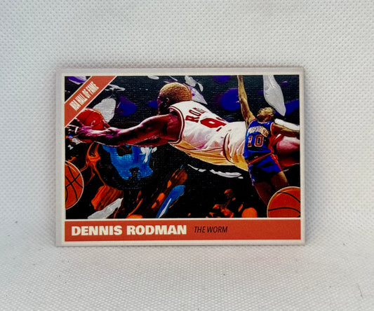 Art trading card (Dennis Rodman Chicago Bulls Detroit Pistons)