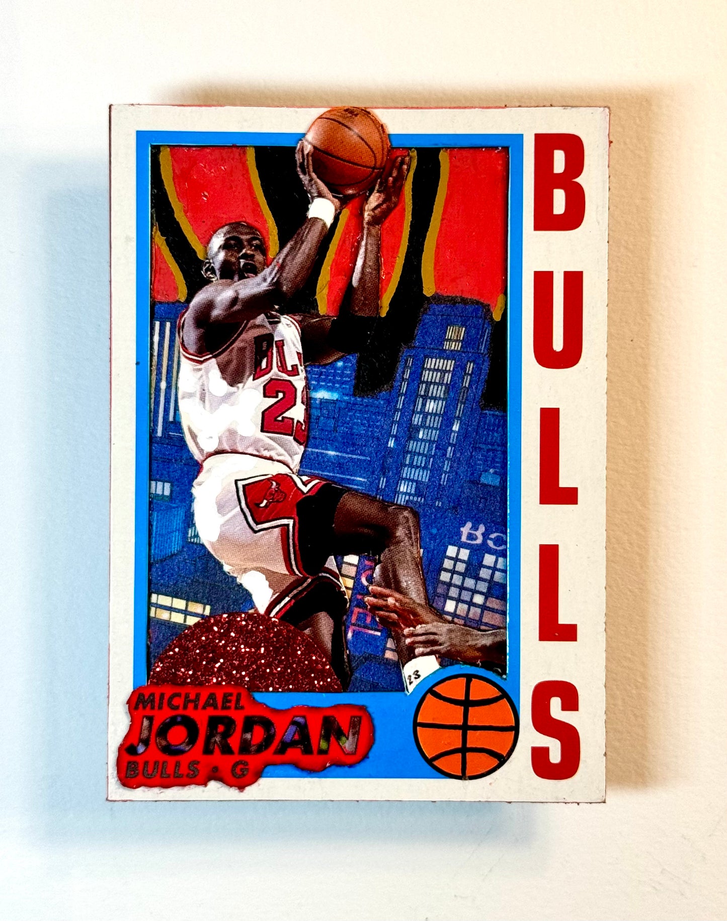 Art trading card (“Air & Space” Michael Jordan Skyline 1/1 NBA Chicago Bulls)