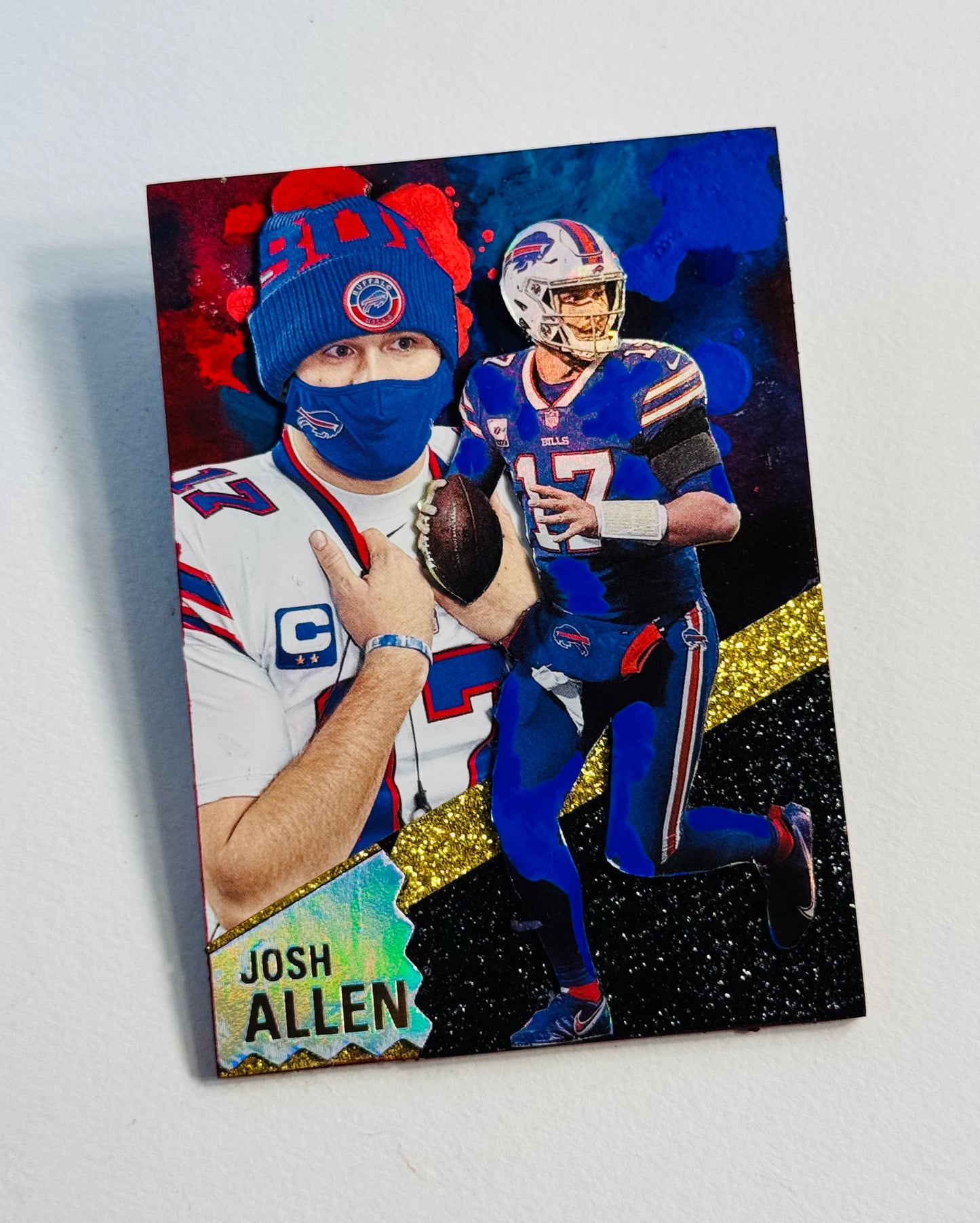 Art trading card (“Wild Bill” Josh Allen 1/1 Buffalo Bills NFL)