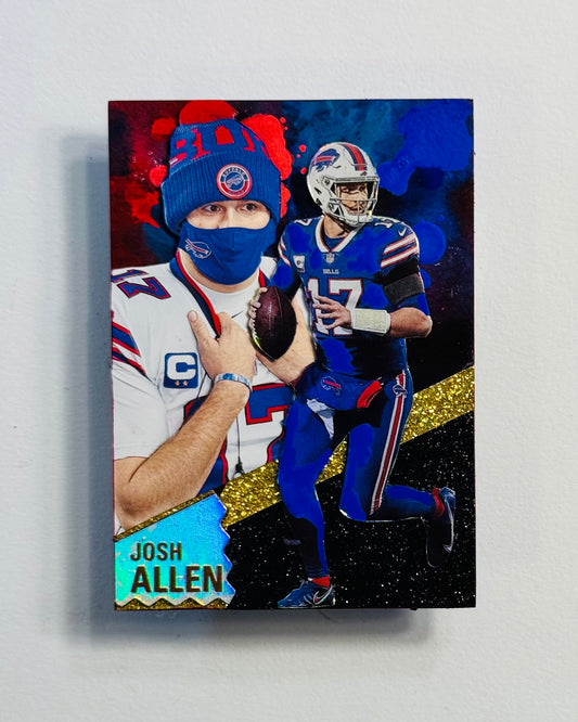 Art trading card (“Wild Bill” Josh Allen 1/1 Buffalo Bills NFL)