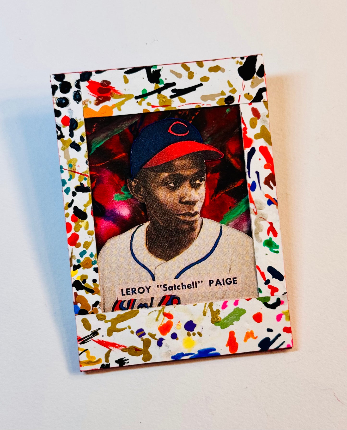 Art trading card (“Satchel” Satchel Paige Cleveland 1/1 Negro Leagues MLB)