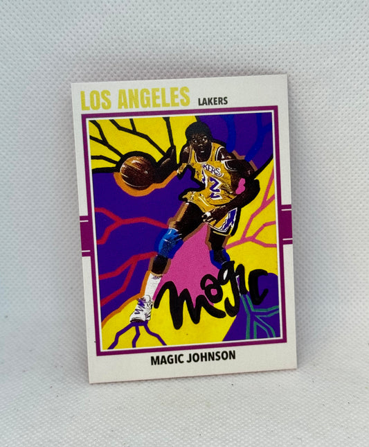 Art trading card (Magic Johnson Los Angeles Lakers)