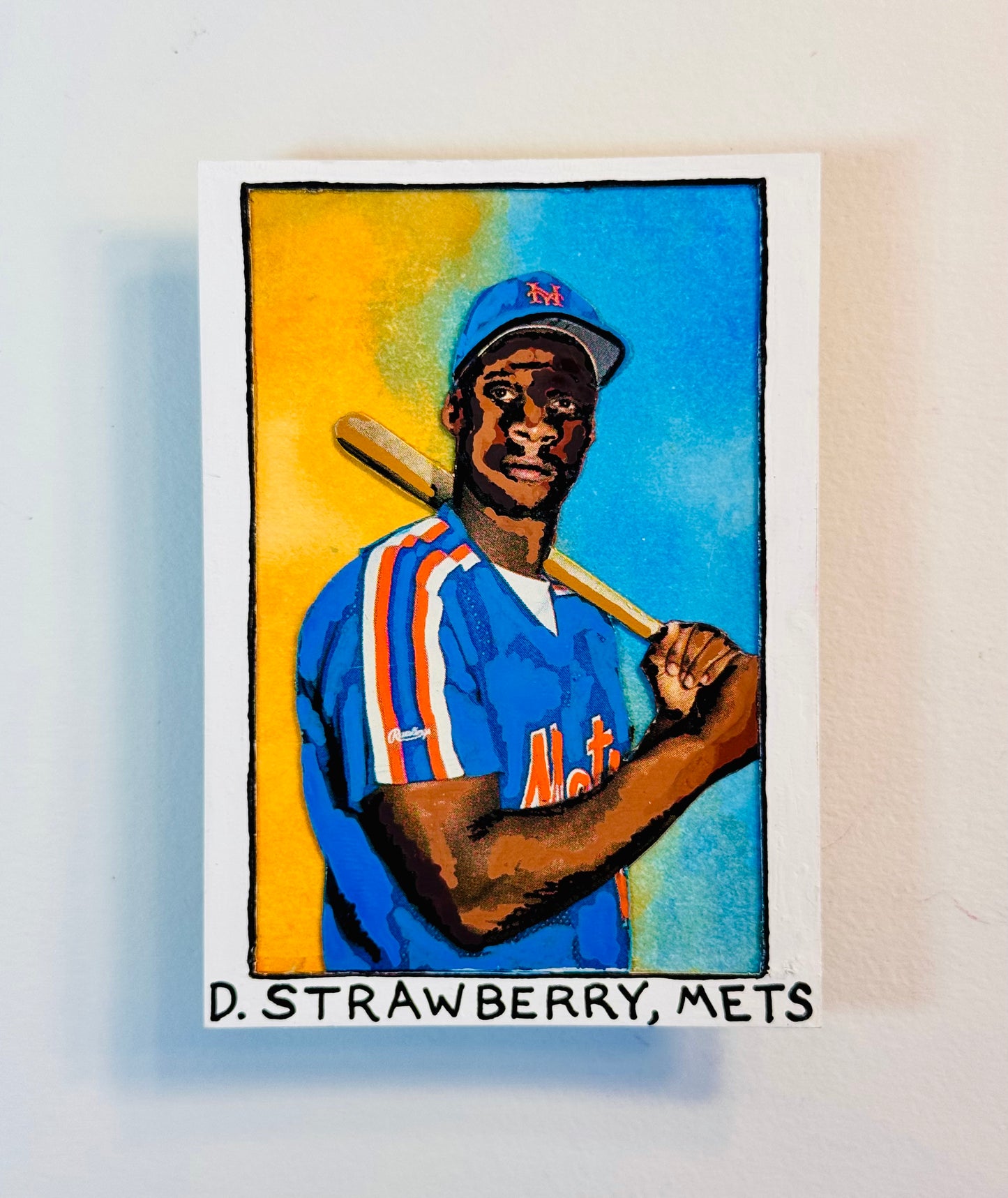 Art trading card (“Strawberry” Darryl Strawberry T206/SSA Edition 1/1 MLB New York Mets)