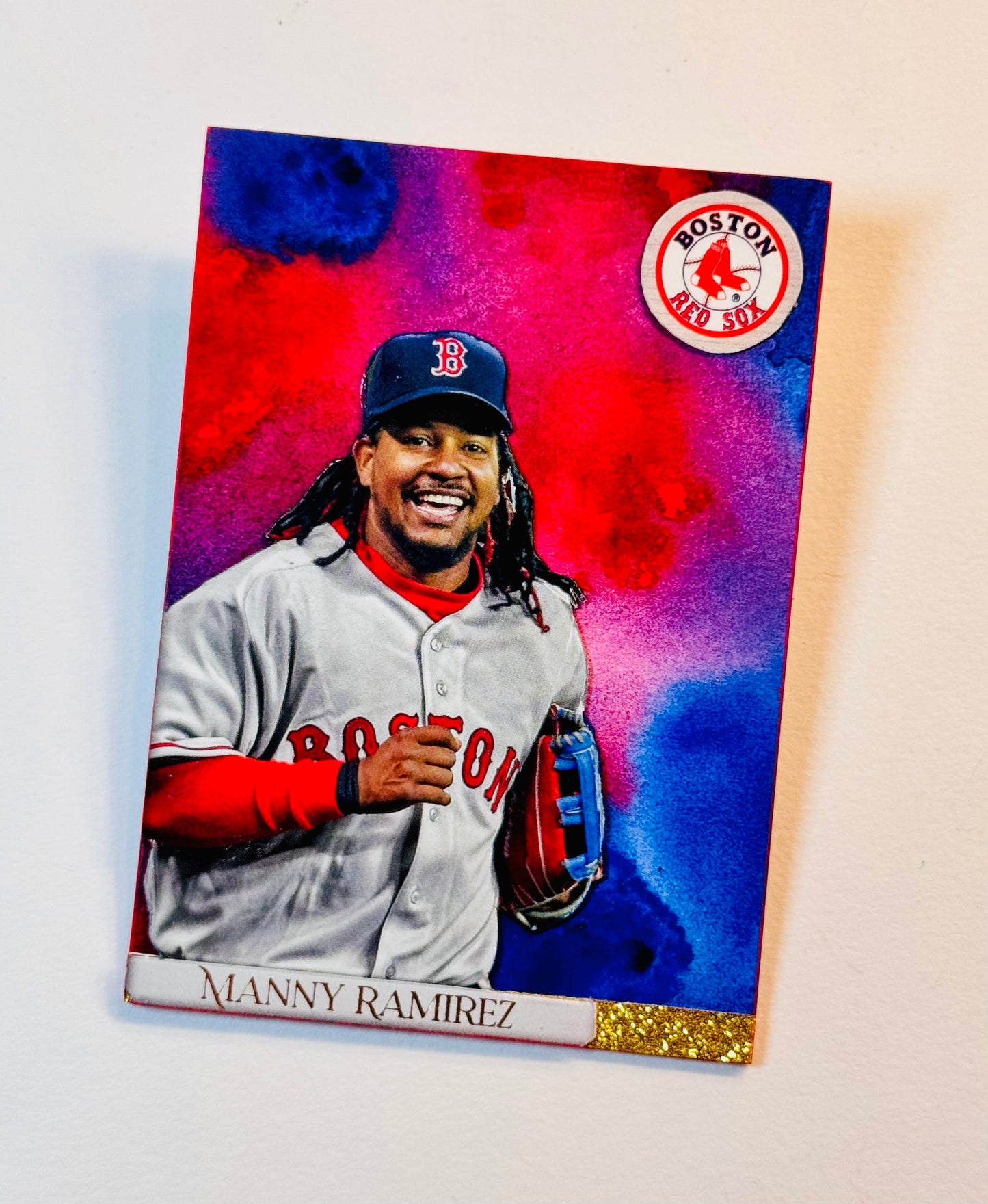 Art trading card (“Manny Being Manny” Manny Ramirez Red Sox 1/1 MLB Boston)