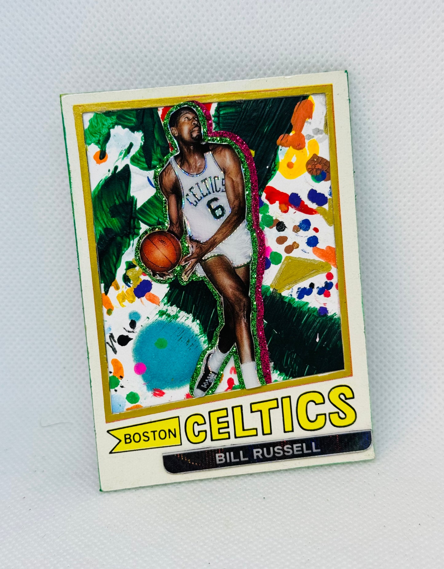 Art trading card (Bill Russell “Russ” 1/1 Boston Celtics NBA)