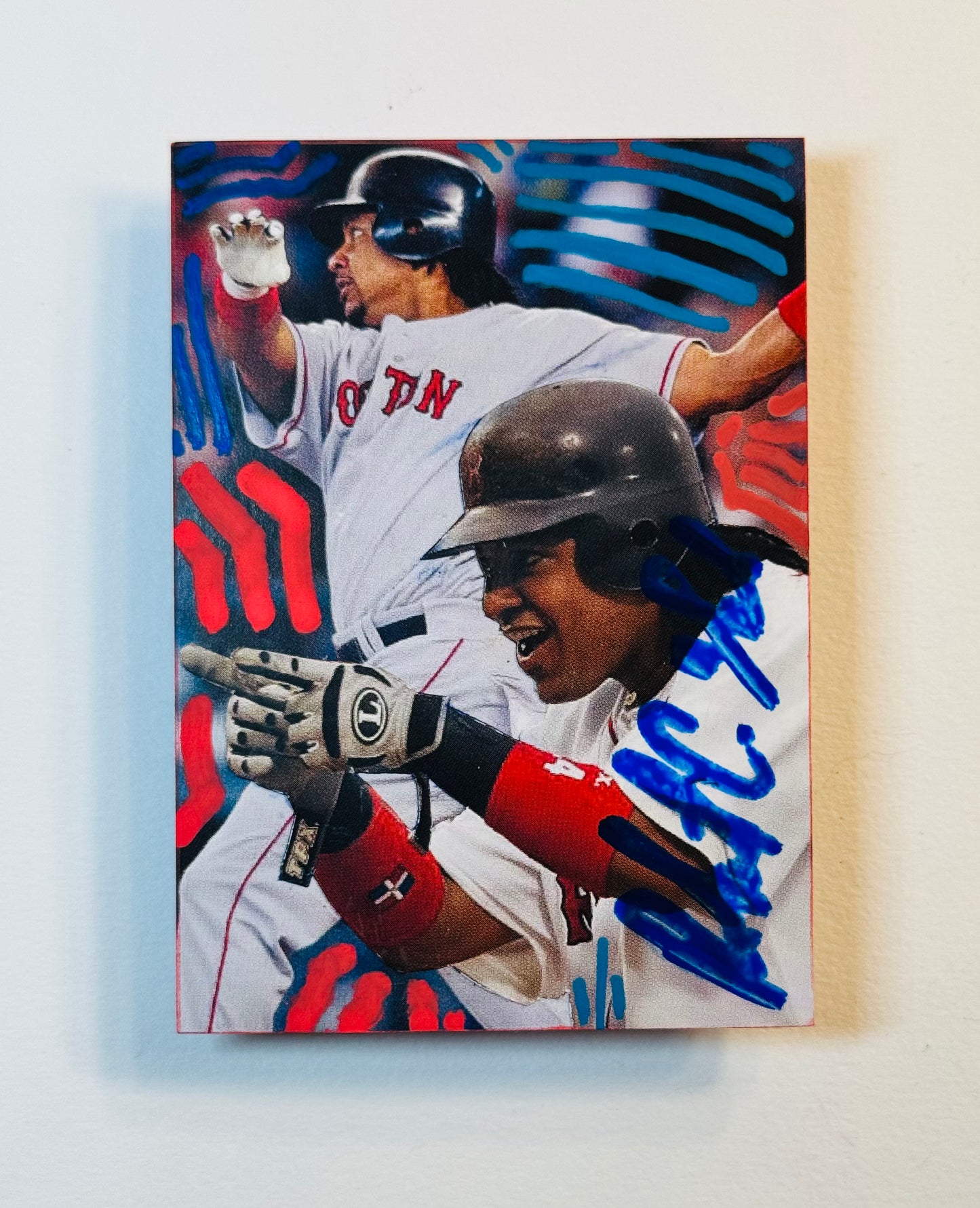 Art trading card (“Manny Being Manny” Manny Ramirez Red Sox 1/1 MLB Boston)