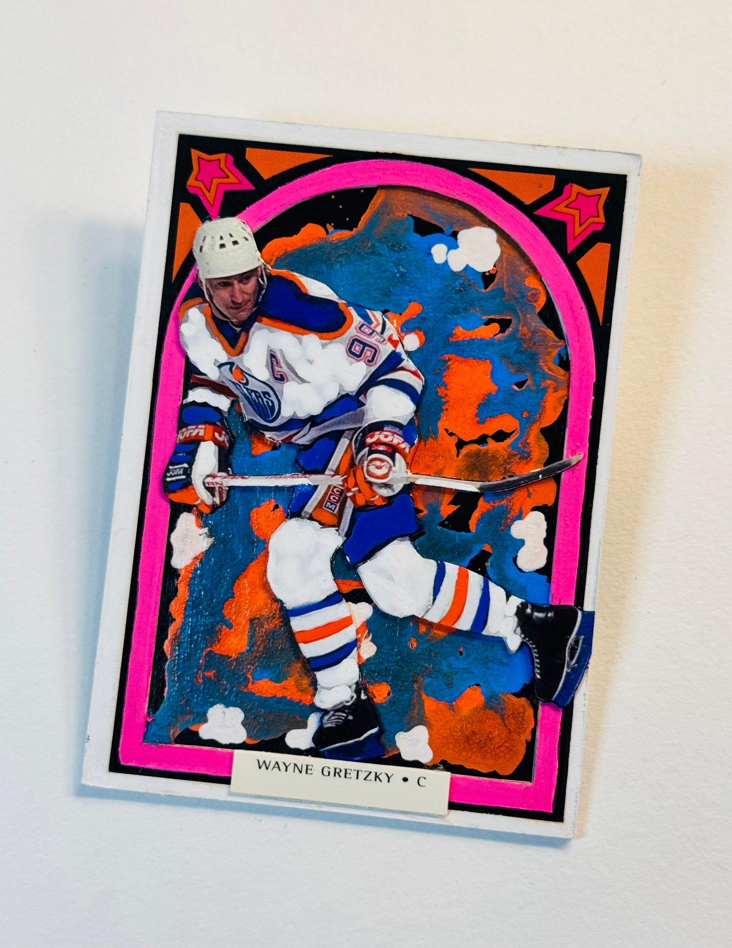 Art trading card (“Gretzky” Wayne Gretzky 1/1 NHL Edmonton Oilers)