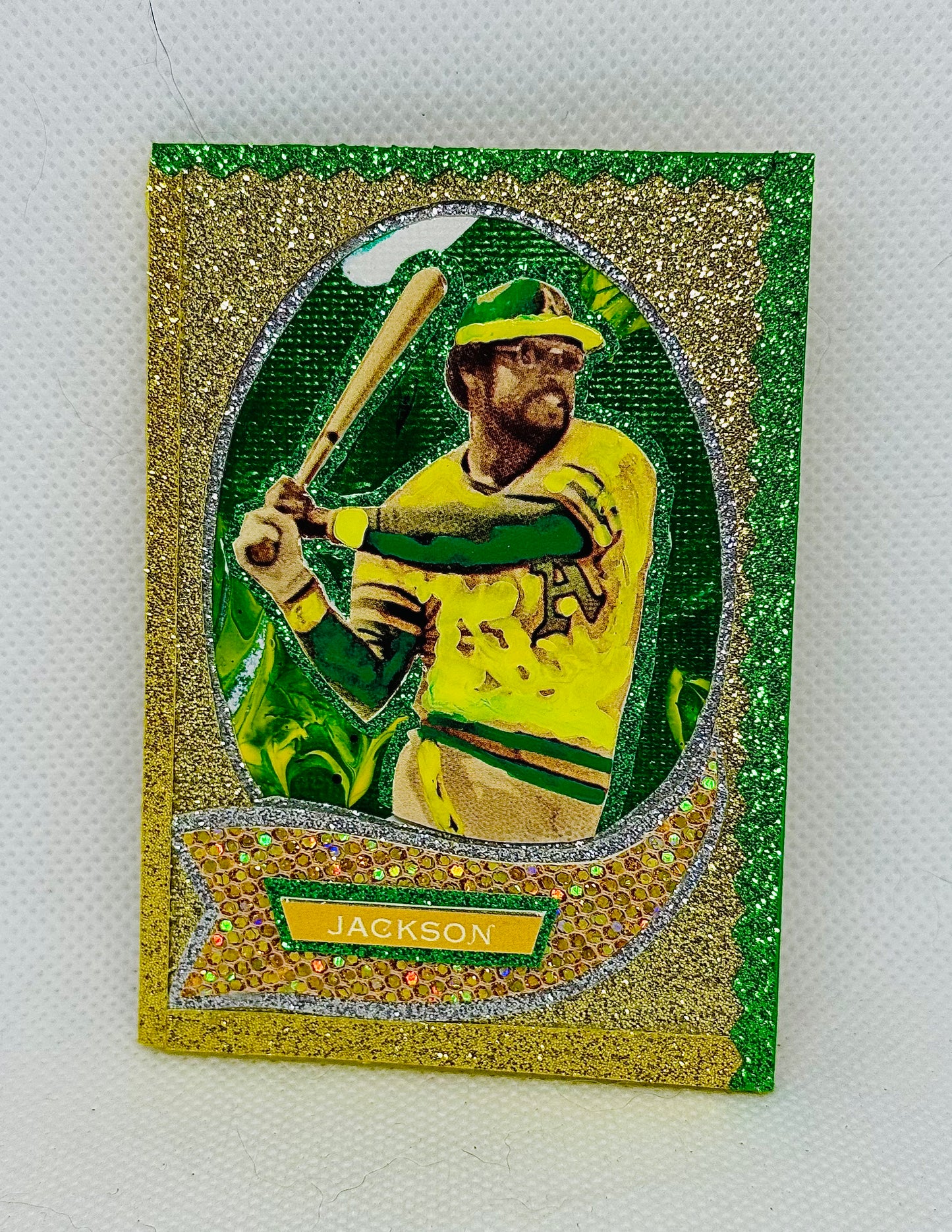 Art trading card (“Reggie” Reggie Jackson 1/1 Oakland Athletics MLB)