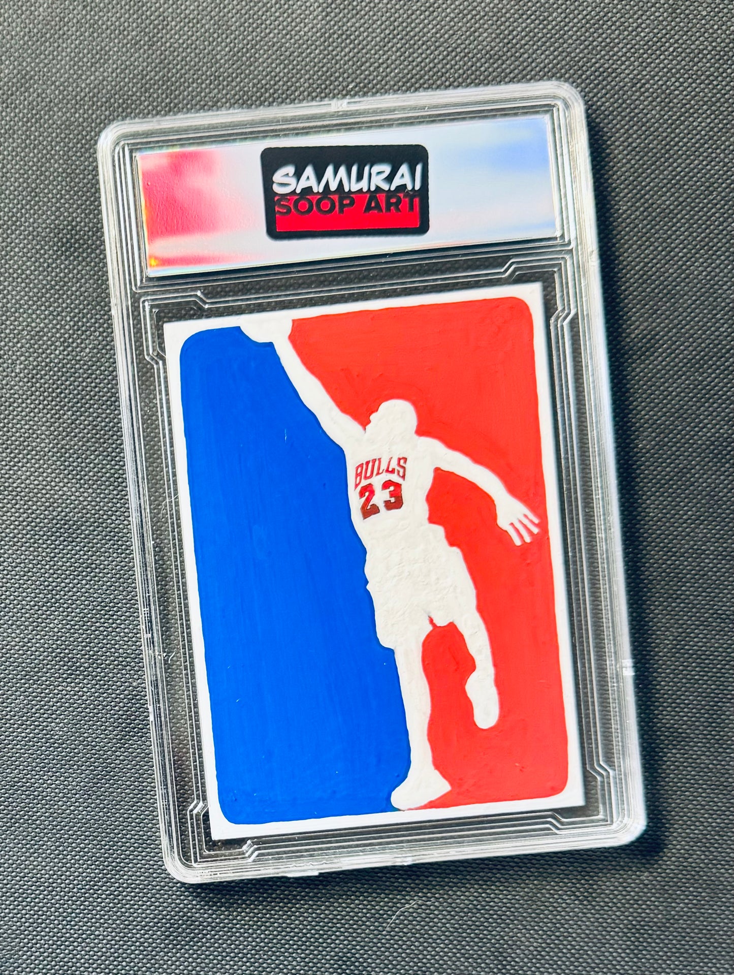 Art trading card (“Hoops/Painted Series: Michael Jordan Logo” 1/1)